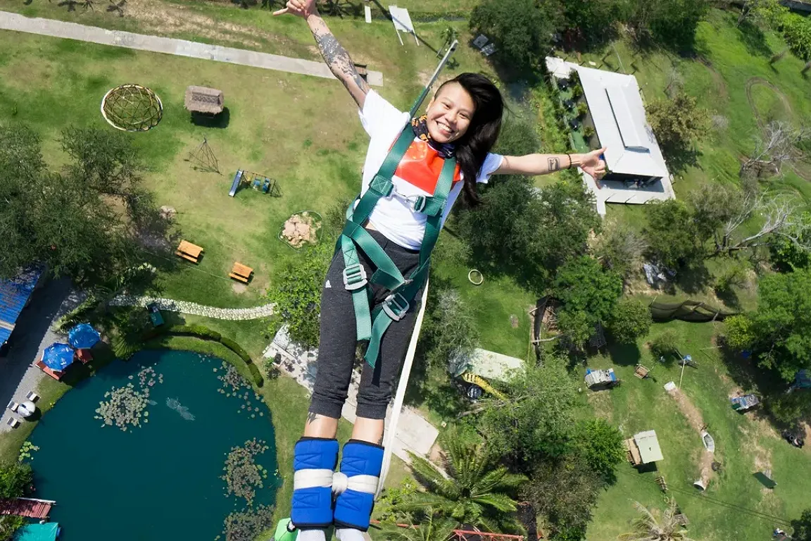 Human Slingshot and Bungy Jump at Sanook Park Pattaya