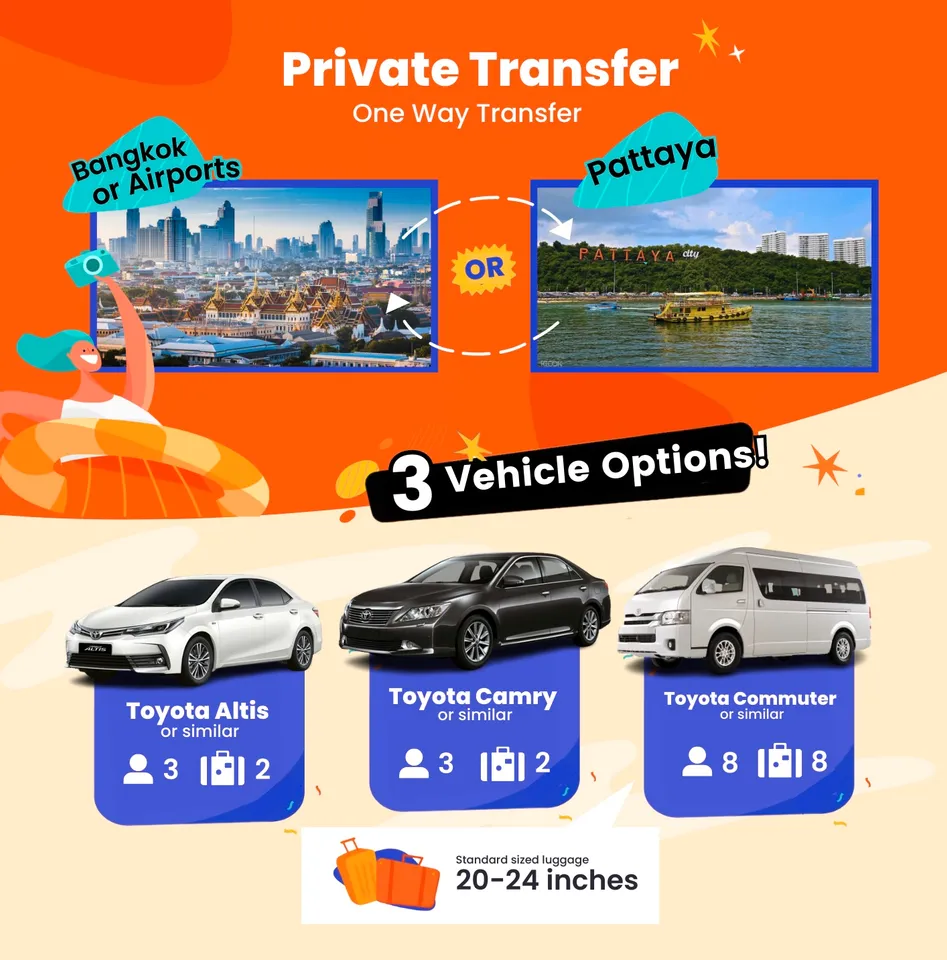 Private City Transfers between Bangkok and Pattaya by TTS 7 Private City Transfers between Bangkok and Pattaya by TTS